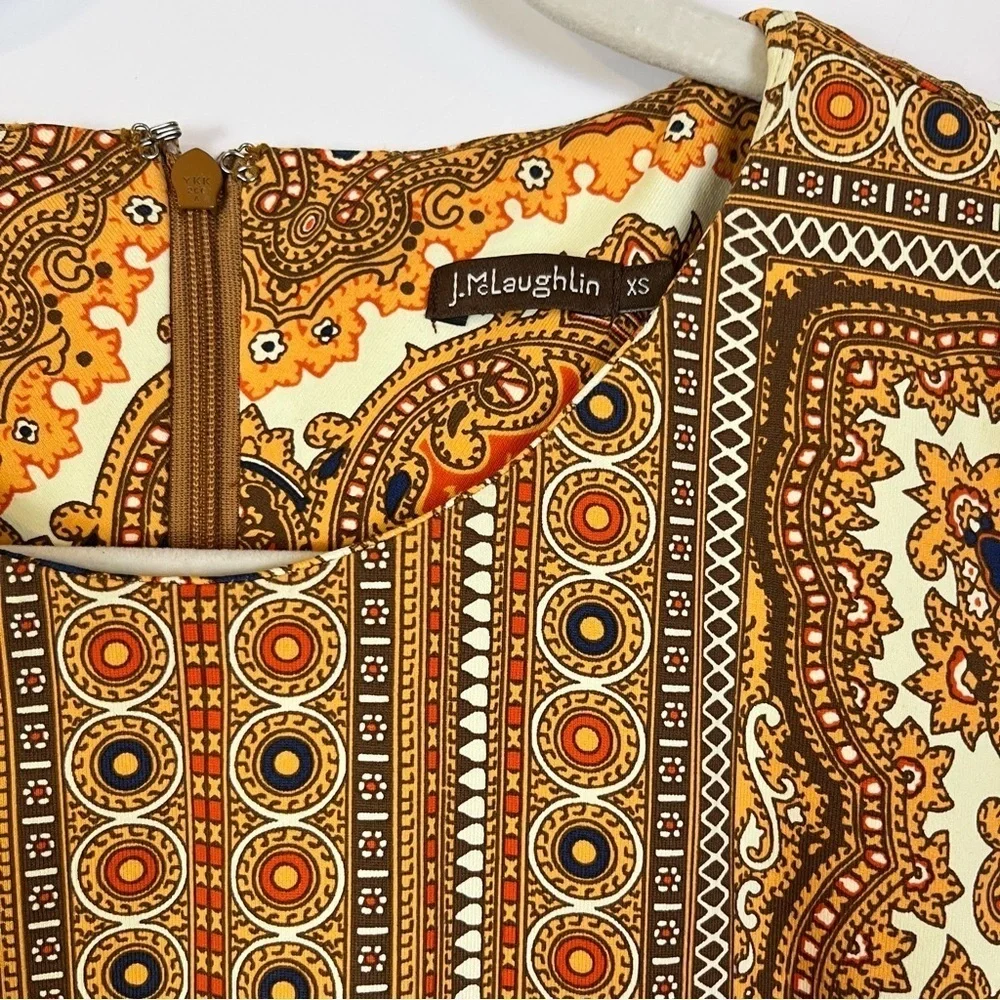 J. McLaughlin Catalina Cloth Bohemian Sleeveless Dress Paisley Print